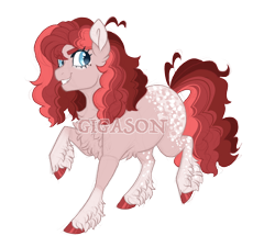 Size: 2885x2591 | Tagged: safe, artist:gigason, imported from derpibooru, oc, oc:minnie spice, earth pony, pony, female, magical lesbian spawn, mare, obtrusive watermark, offspring, parent:pinkie pie, parent:swoon song, simple background, solo, transparent background, watermark