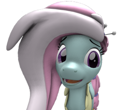 Size: 800x720 | Tagged: safe, alternate version, artist:topsangtheman, imported from derpibooru, kerfuffle, pegasus, pony, 3d, cute, looking at you, open mouth, simple background, smiling, smiling at you, solo, source filmmaker, transparent background