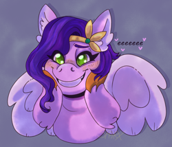 Size: 1803x1542 | Tagged: safe, artist:cinnamonsparx, imported from derpibooru, pipp petals, pegasus, pony, eeee, g5, hooves on cheeks, smiling, solo, squee