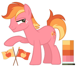 Size: 1500x1300 | Tagged: safe, artist:monochrome-sunsets, imported from derpibooru, oc, earth pony, pony, freckles, male, offspring, parent:big macintosh, parent:rainbow dash, parents:rainbowmac, simple background, solo, stallion, transparent background