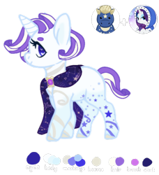 Size: 984x1080 | Tagged: safe, artist:adopdee, artist:vernorexia, imported from derpibooru, rarity, oc, oc:alula, pony, unicorn, base used, body markings, chibi, cloak, clothes, colored hooves, curly mane, eyebrows, fusion, g4, gem, heart eyes, purple mane, short mane, short tail, simple background, solo, stars, tail, transparent background, webkinz, webkinz starry stallion, wingding eyes