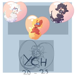 Size: 2000x2000 | Tagged: safe, artist:michini, imported from derpibooru, chibi, cute, heart, heart pillow, pillow, smiling, ych example, your character here