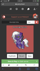 Size: 1242x2208 | Tagged: safe, imported from derpibooru, oc, oc:moonlight bliss, bat pony, pony, pony town, solo