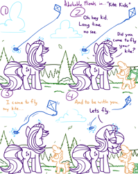 Size: 4779x6013 | Tagged: safe, artist:adorkabletwilightandfriends, imported from derpibooru, starlight glimmer, oc, oc:johnny, earth pony, pony, unicorn, comic:adorkable twilight and friends, adorkable, adorkable friends, butt, character development, cloud, colt, comic, cute, dork, female, foal, friendship, glimmer glutes, grass, kite, leaves, magic, male, nature, nice, plot, relaxed, relaxing, scenery, slice of life, that pony sure does love kites, tree, wind