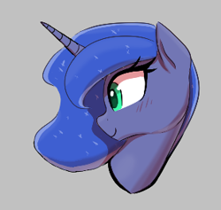 Size: 307x291 | Tagged: safe, artist:thebatfang, imported from derpibooru, princess luna, alicorn, pony, aggie.io, bust, female, mare, ponybooru import, portrait, simple background, smiling, solo