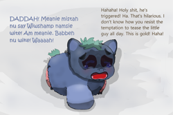 Size: 2400x1600 | Tagged: safe, artist:othercoraline, imported from twibooru, fluffy pony, pony, crying, foal, image, lil champ, png