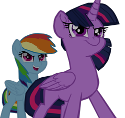 Size: 1280x1213 | Tagged: source needed, safe, artist:benpictures1, imported from derpibooru, rainbow dash, twilight sparkle, alicorn, pegasus, pony, my little pony: the movie, cute, dashabetes, duo, inkscape, simple background, transparent background, twiabetes, twilight sparkle (alicorn), vector