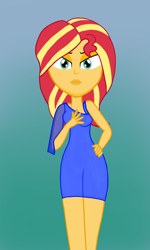 Size: 1200x2000 | Tagged: safe, artist:sapphire, imported from derpibooru, sunset shimmer, human, equestria girls, alternate clothes, hand on hip, looking at you