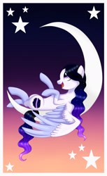 Size: 1280x2085 | Tagged: safe, artist:cindystarlight, imported from derpibooru, oc, oc:night light star, pegasus, pony, female, mare, moon, solo, tangible heavenly object