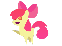 Size: 800x600 | Tagged: safe, artist:cartoonnetworkfreaky, imported from derpibooru, apple bloom, earth pony, pony, .svg available, female, filly, foal, pointy ponies, simple background, solo, svg, transparent background, vector