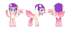 Size: 1332x547 | Tagged: safe, artist:lupulrafinat, imported from derpibooru, oc, oc only, pegasus, pony, eyelashes, hat, one wing out, pegasus oc, simple background, smiling, transparent background, wings