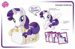 Size: 2500x1618 | Tagged: safe, imported from derpibooru, rarity, human, pony, unicorn, concept, concept art, g4, hand, merchandise, my little pony logo, pampered pony, petting, purse, stock vector, toy