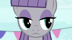 Size: 1280x720 | Tagged: safe, imported from derpibooru, screencap, maud pie, earth pony, pony, season 6, the gift of the maud pie, close-up, female, looking right, mare, solo