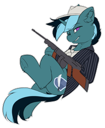 Size: 1503x1820 | Tagged: safe, artist:beardie, imported from derpibooru, oc, oc:sol nightshade, pony, unicorn, clothes, fedora, gun, hat, male, necktie, shirt, simple background, stallion, suit, tommy gun, transparent background