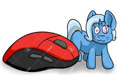 Size: 2140x1280 | Tagged: safe, artist:xppp1n, imported from ponybooru, trixie, mouse, mouse pony, unicorn, computer mouse