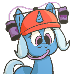 Size: 872x844 | Tagged: safe, artist:xppp1n, imported from ponybooru, trixie, unicorn, drinking hat, hat