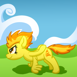 Size: 2048x2048 | Tagged: safe, artist:xppp1n, imported from ponybooru, spitfire, pegasus, push-ups