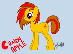 Size: 640x480 | Tagged: safe, artist:applejackderp, imported from derpibooru, oc, oc:candyapple, earth pony, pony creator, 2011, earth pony oc, female, mare, smiling, solo