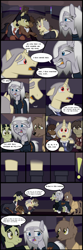 Size: 1280x3836 | Tagged: safe, artist:mr100dragon100, imported from derpibooru, oc, oc:thomas the wolfpony, bat pony, earth pony, pegasus, undead, unicorn, vampire, comic:a house divided, adam (frankenstein monster), comic, dark forest au's dr. jekyll and mr. hyde, dark forest au's dracula, dark forest au's matthew, dialogue, griffin (character), invisibility, speech bubble