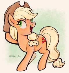 Size: 1952x2048 | Tagged: safe, artist:mn27, imported from derpibooru, applejack, earth pony, pony, cute, female, jackabetes, mare, smiling, solo
