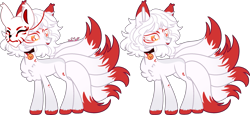 Size: 2627x1205 | Tagged: safe, artist:kurosawakuro, imported from derpibooru, oc, original species, pony, base used, female, kitsune, kitsune pony, mask, simple background, solo, transparent background