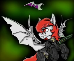 Size: 760x630 | Tagged: safe, artist:nightwalkerdakota, imported from derpibooru, oc, undead, vampire, vampony, fallout equestria, enclave, grand pegasus enclave