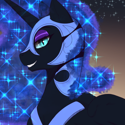 Size: 4000x4000 | Tagged: safe, artist:aerospine, imported from derpibooru, nightmare moon, alicorn, pony, friendship is magic, bust, equine, ethereal mane, female, portrait, solo, starry mane