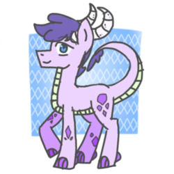 Size: 1280x1280 | Tagged: safe, artist:stormy-gurl, imported from derpibooru, oc, oc only, oc:tanzanite, dracony, hybrid, interspecies offspring, offspring, parent:rarity, parent:spike, parents:sparity