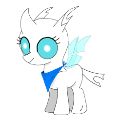 Size: 1280x1280 | Tagged: safe, artist:dee-vos, imported from derpibooru, oc, oc only, oc:nyion, changeling, insect, cute, love, reformed, simple background, solo, transparent background, white changeling