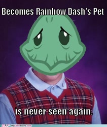 Size: 475x562 | Tagged: safe, imported from derpibooru, tank, tortoise, may the best pet win, bad luck brian, bait, caption, exploitable meme, meme, outdated