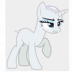 Size: 2048x2048 | Tagged: safe, imported from twibooru, rarity, pony, bald, haircut, headshave, image, needs more jpeg, shave, shaved