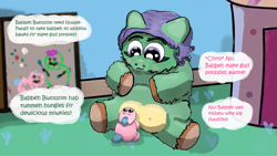 Size: 2400x1351 | Tagged: safe, artist:othercoraline, imported from twibooru, fluffy pony, pony, foal, image, png