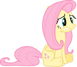 Size: 2617x2291 | Tagged: safe, artist:skie-vinyl, imported from derpibooru, fluttershy, pegasus, pony, season 1, stare master, .svg available, female, high res, lip bite, mare, simple background, solo, transparent background, vector