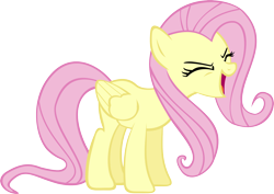 Size: 2284x1617 | Tagged: safe, artist:redtoxindash, imported from derpibooru, fluttershy, pegasus, pony, season 1, sonic rainboom (episode), eyes closed, female, mare, simple background, transparent background, vector, yay