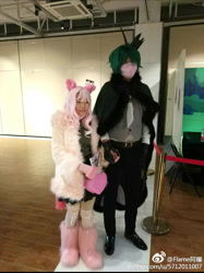 Size: 1080x1441 | Tagged: safe, artist:milarvozmido, imported from derpibooru, queen chrysalis, oc, oc:fluffle puff, human, clothes, cosplay, costume, duo, irl, irl human, photo