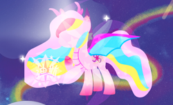 Size: 3200x1940 | Tagged: artist needed, safe, imported from derpibooru, oc, oc only, alicorn, pony, abstract background, minimalist, 毁灭虹光