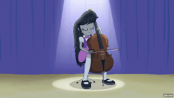 Size: 1280x720 | Tagged: safe, imported from derpibooru, screencap, octavia melody, human, equestria girls, rainbow rocks, animated, bow (instrument), cello, cello bow, eyes closed, female, gif, gifs.com, musical instrument, solo
