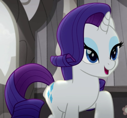 Size: 677x631 | Tagged: safe, imported from derpibooru, screencap, rarity, rainbow roadtrip, cropped, solo