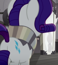 Size: 642x720 | Tagged: safe, imported from derpibooru, screencap, rarity, rainbow roadtrip, butt, butt focus, cropped, plot