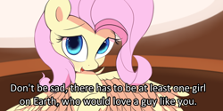Size: 1808x904 | Tagged: safe, artist:vultraz, imported from derpibooru, fluttershy, pegasus, pony, blatant lies, dialogue, female, looking at you, mare, open mouth, ponerpics import, solo, speech bubble, spread wings, talking, talking to viewer, text, wings