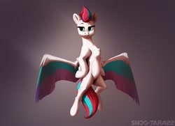 Size: 2900x2100 | Tagged: safe, artist:shido-tara, imported from derpibooru, zipp storm, pegasus, pony, chest fluff, female, flying, g5, mare, simple background, solo, spread wings, wings