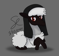 Size: 2728x2584 | Tagged: safe, artist:malixcrash, artist:megabyte1835, imported from derpibooru, oc, oc:sister caprina, sheep, simple background, solo