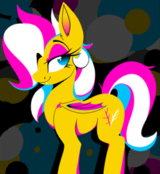 Size: 2394x2593 | Tagged: safe, artist:luxsimx, imported from derpibooru, oc, oc only, oc:efflorescence, bat pony, pony, alternate color palette, bat pony oc, bat wings, cartoon network challenge, female, limited palette, mare, solo, wings