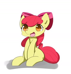 Size: 1767x1848 | Tagged: safe, artist:up_p_ab, imported from derpibooru, apple bloom, earth pony, pony, female, filly, foal, simple background, solo, white background