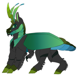 Size: 540x532 | Tagged: safe, artist:thedeathofrats, imported from derpibooru, queen chrysalis, alternate design, simple background, solo, transparent background