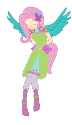 Size: 302x522 | Tagged: safe, artist:eshtinayt, imported from twibooru, fluttershy, equestria girls, crystal guardian, image, png, solo