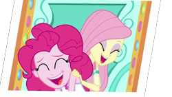 Size: 1920x1080 | Tagged: safe, artist:rarityvrymercollectiveoriginals, edit, edited screencap, imported from derpibooru, screencap, fluttershy, pinkie pie, equestria girls, equestria girls series, rollercoaster of friendship