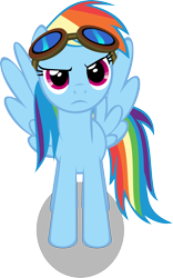 Size: 1675x2691 | Tagged: safe, artist:redtoxindash, imported from derpibooru, rainbow dash, pegasus, pony, season 3, wonderbolts academy, female, goggles, mare, shadow, simple background, solo, transparent background, vector