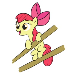 Size: 775x790 | Tagged: safe, artist:toryu137, imported from derpibooru, apple bloom, earth pony, pony, female, filly, foal, simple background, solo, white background