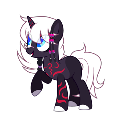 Size: 2286x2520 | Tagged: safe, artist:idkhesoff, derpibooru exclusive, imported from derpibooru, oc, oc only, oc:diamond doubloon, pony, unicorn, eyeshadow, female, makeup, mare, markings, open mouth, pirate, raised hoof, scar, simple background, solo, tattoo, transparent background